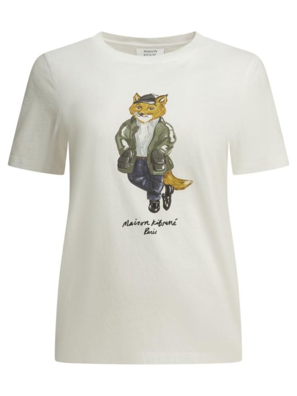 Maison Kitsuné Weekend Fox Crew-Neck T-Shirt Tag Size L Women